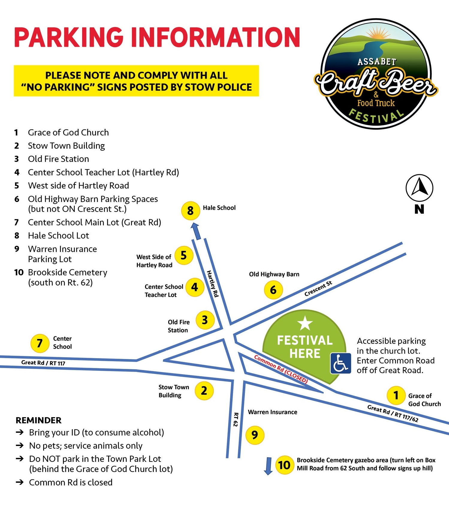 Beer Fest Parking Map