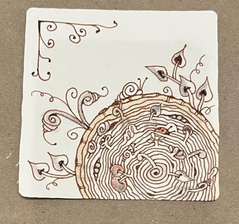 Tea Ring Zentangle created by Rev. Dr. Cynthia L. Landrum, 2025 Tea Ring Zentangle by Rev. Dr. Cynthia L. Landrum, 2025