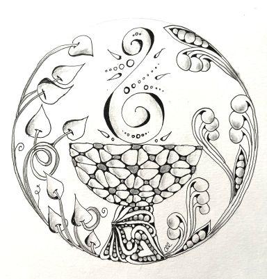 Zentangle Chalice created by Rev. Dr. Cynthia L. Landrum, 2026 Zentangle Chalice created by Rev. Dr. Cynthia L. Landrum, 2026