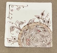 Tea Ring Zentangle by Rev. Dr. Cynthia L. Landrum, 2025
